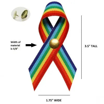 Large Awareness Ribbons (Clutch Pins Attached) The Ribbon Factory