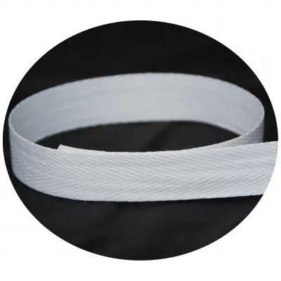Pat 115 Heavy Weight White Cotton Twill The Ribbon Factory