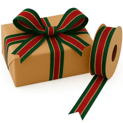 (Seconds) #612 Hunter, Red & Gold Holiday The Ribbon Factory
