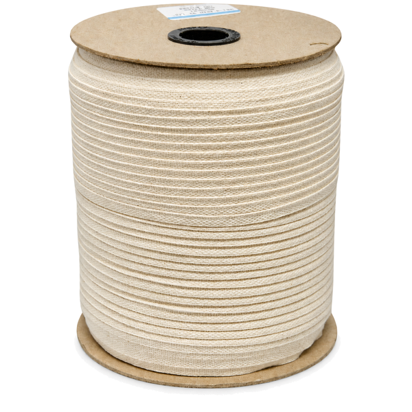 1/4" Pat 17A Natural Pre-Shrunk Cotton Garment Tape wound on a spool.