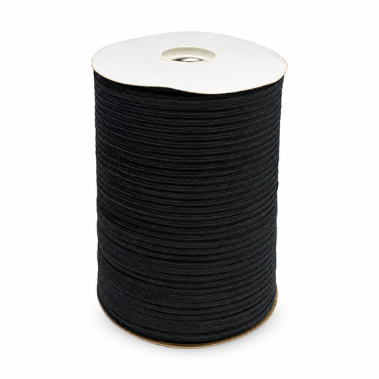 1/4" Pat 17A Black Pre-Shrunk Cotton Garment Tape