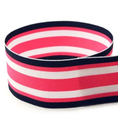 Navy Hot Pink Surf Board specialty stripe ribbon