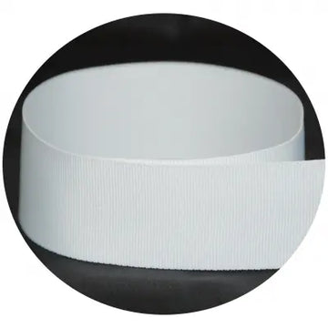 White Solid Grosgrain