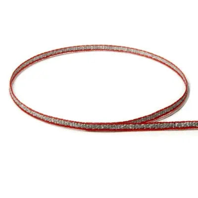 #4-1004 Red & Silver Tinsel The Ribbon Factory