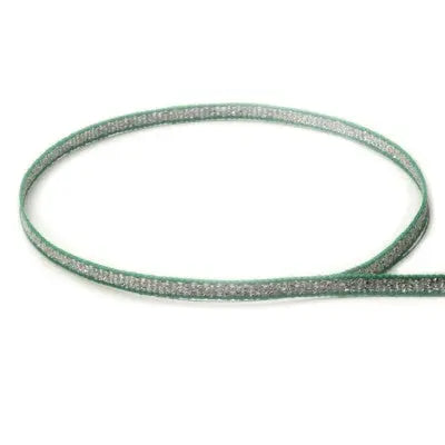#4-1005 Emerald & Silver Tinsel The Ribbon Factory