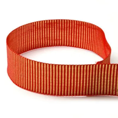 #4-541 Red & Gold Horizontal The Ribbon Factory