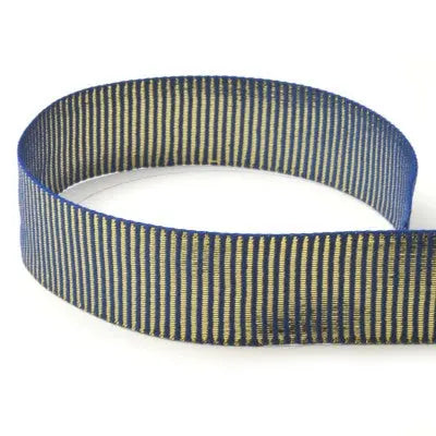 #4-543 Royal & Gold Horizontal The Ribbon Factory