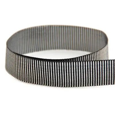 #4-545 Black & Silver Horizontal The Ribbon Factory