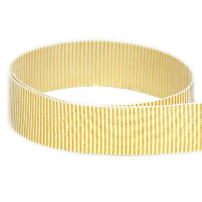 #4-548 White & Gold Horizontal The Ribbon Factory