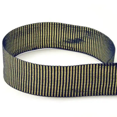 #4-549 Navy & Gold Horizontal The Ribbon Factory
