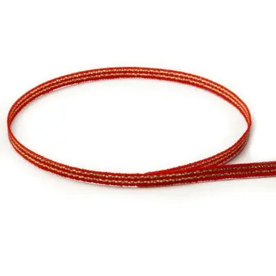 #407 Red & Gold Tinsel The Ribbon Factory