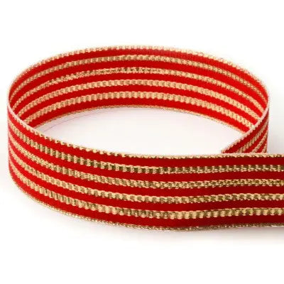 #531 Red & Gold Formal The Ribbon Factory