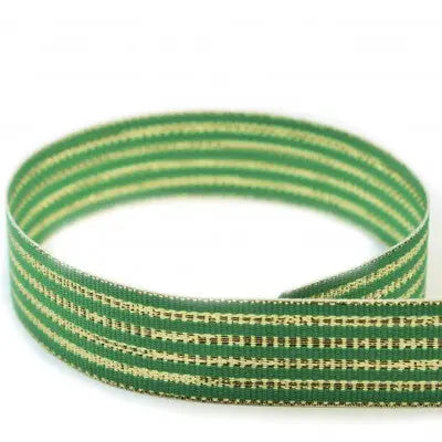 #534 Emerald & Gold Formal The Ribbon Factory