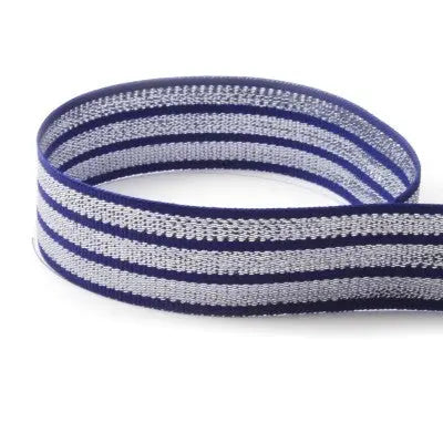 #570 Royal & Silver Tri-Stripe The Ribbon Factory