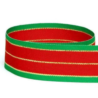 #401 Emerald, Red & Gold Holiday The Ribbon Factory