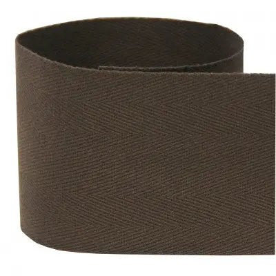 Pat 115 Dark Brown Cotton Twill The Ribbon Factory