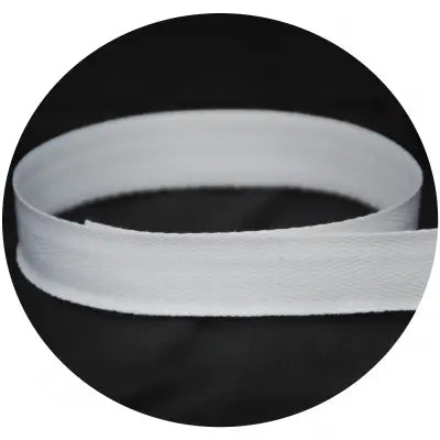 Pat 75 Light Weight White Cotton Twill The Ribbon Factory