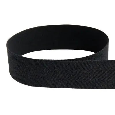 Pat 95 Medium Weight Black Cotton Twill The Ribbon Factory