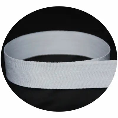 Pat 95 Medium Weight White Polyester Twill The Ribbon Factory