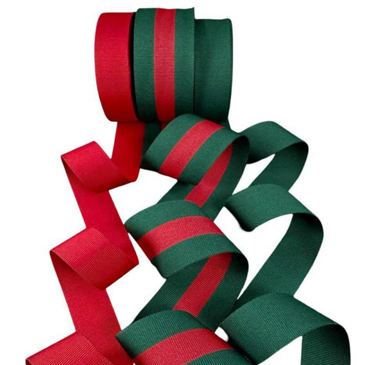 Christmas Stripe #5 Combo Pack in Out on The Town, Red Solid, Hunter Solid.