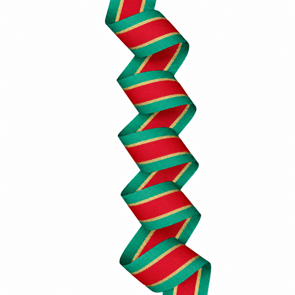 #601 Spruce, Red & Gold Holiday ribbon, 2-1/4 inch width