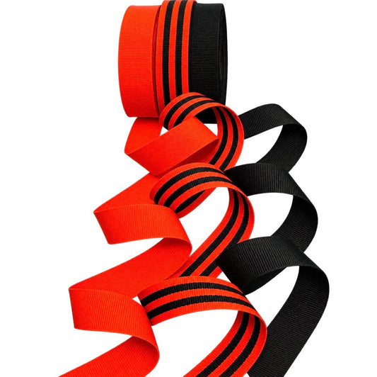 Halloween Stripe #1 Combo Pack in Orange Solid, Orange & Black Taffy Stripe, and Black Solid