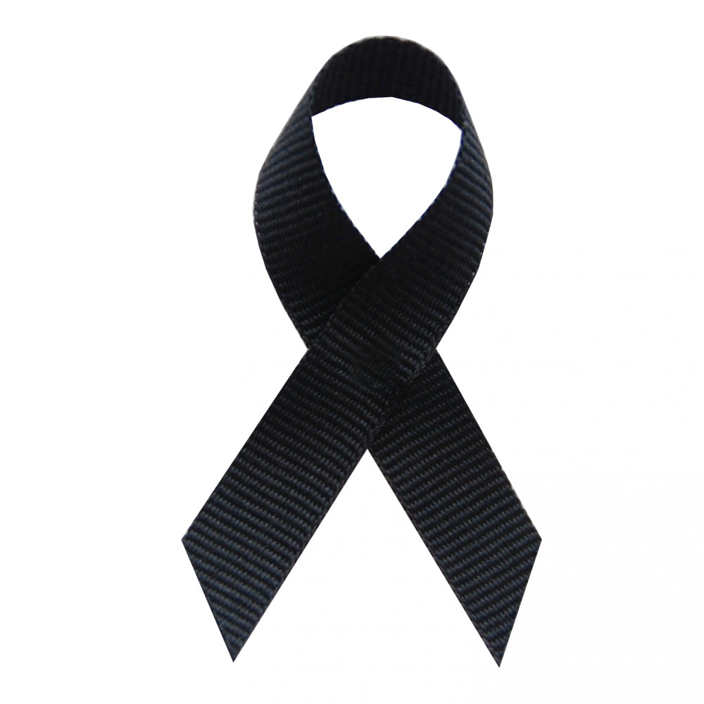 Grosgrain stick on black awareness ribbons pre-made - Black Awareness  Fabric Lapel Ribbon - Support Awareness Stick-ons - Black Ribbon Stickers -  Ribbon Appliques