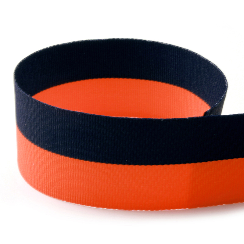 Navy/Orange Bi-Stripe